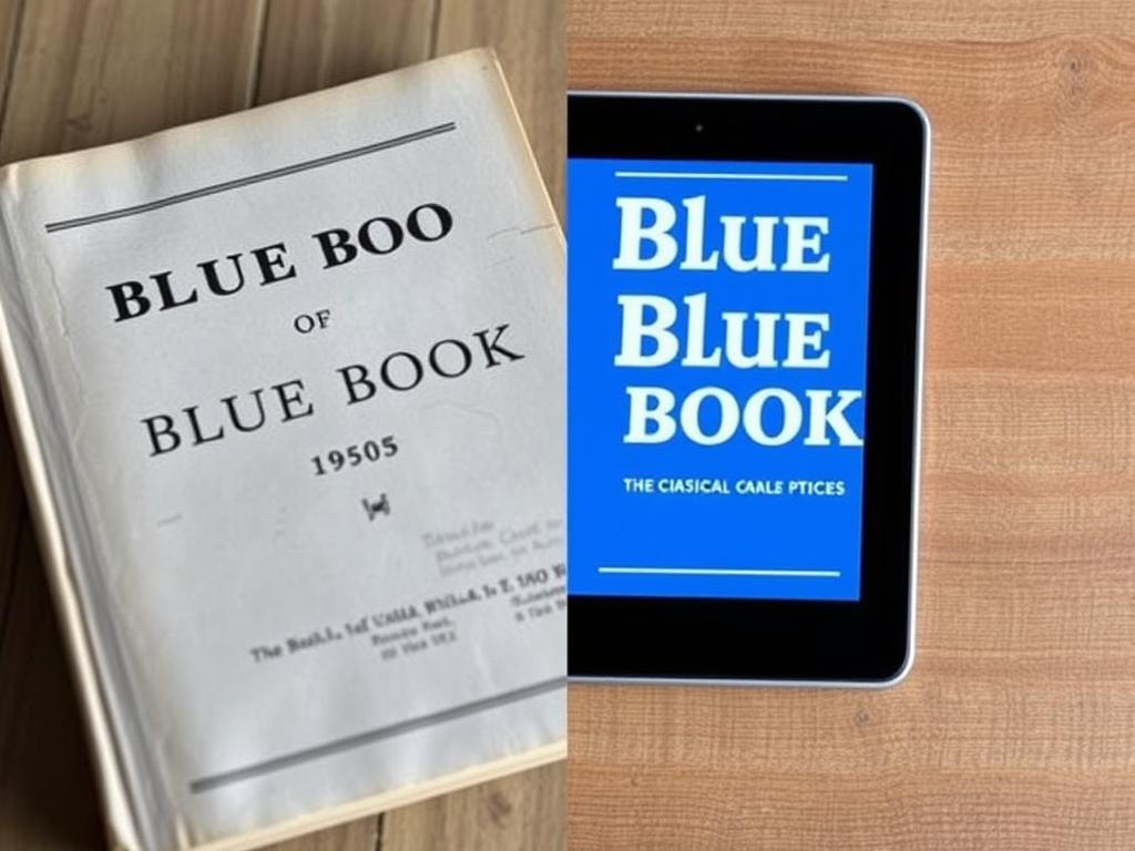 Historical and modern versions of the Blue Book for used car prices Historical and modern versions of the Blue Book for used car prices