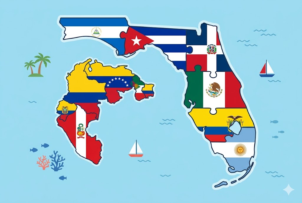 La diversidad hispana de Miami: comunidades latinoamericanas que tramitan su licencia