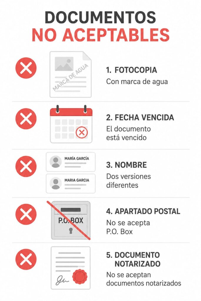 Errores comunes al presentar documentos para la licencia de Florida