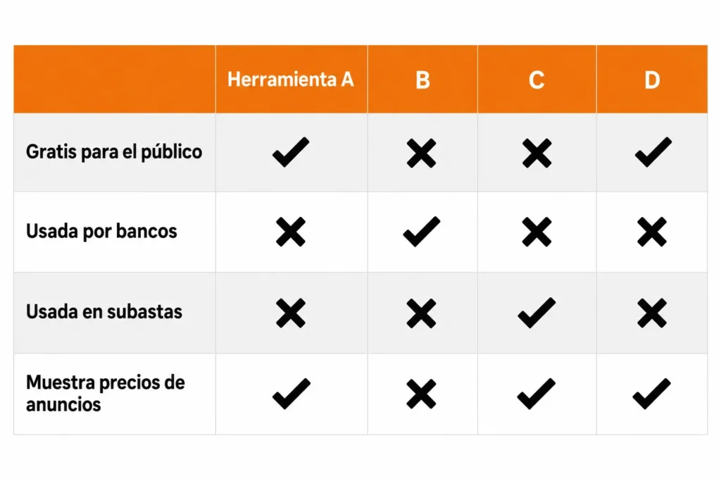 Comparativa del Libro Azul con otras herramientas para valuar carros
