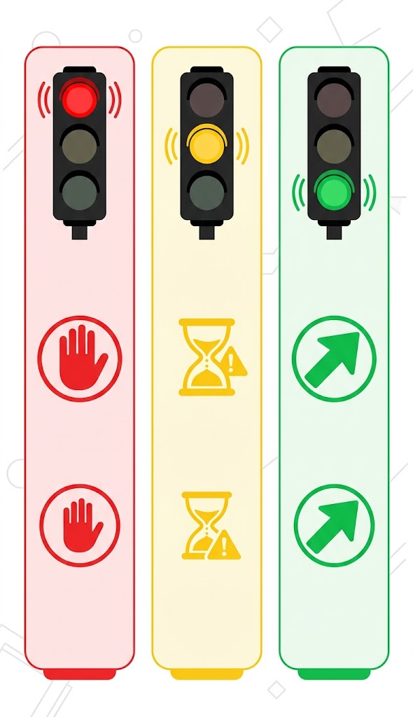 Significado de las luces roja, amarilla y verde del semáforo en Florida