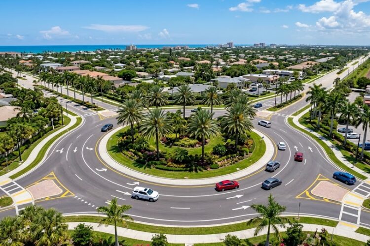 Cómo Manejar en una Rotonda en Florida