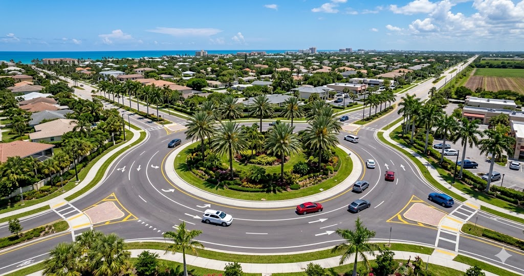 Cómo Manejar en una Rotonda en Florida